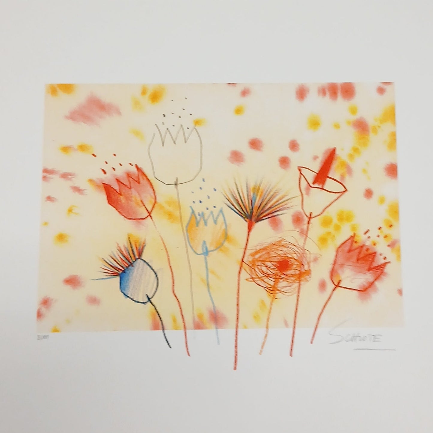 Schlote, Wilhelm - Flower Power - signé à la main - Giclée