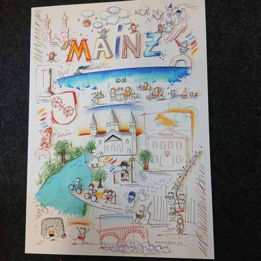 Schlote, Wilhelm - Mayence - Construction 3D - signé à la main
