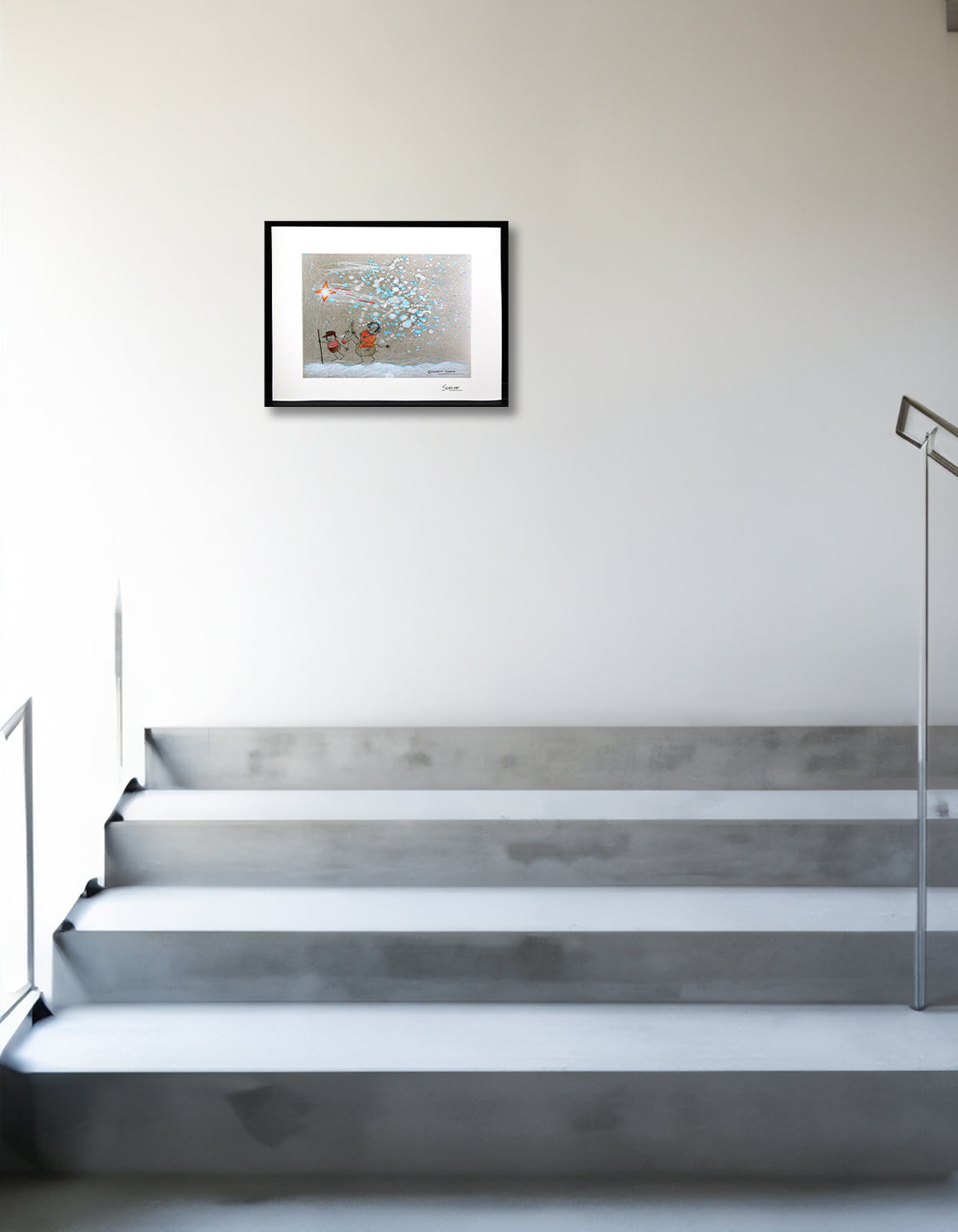 CHRISTMAS: Schlote, Wilhelm - The Road to Bethlehem - Giclee / Hahnemühle