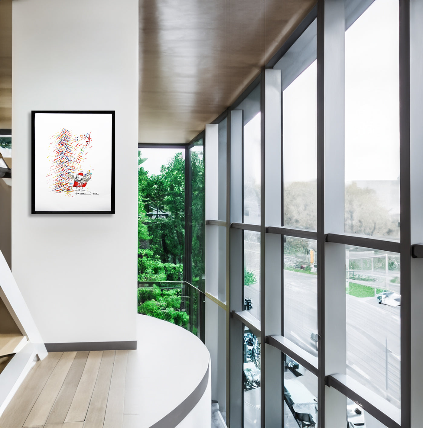 CHRISTMAS: Schlote, Wilhelm - Merry Christmas - Giclee / Hahnemühle