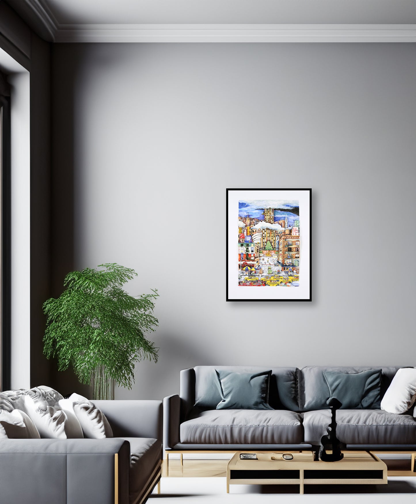 Pergola, Linnea - Légère chute de neige à New York - Impression giclée Hahnemühle - signée à la main