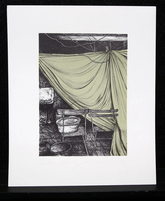 Siegert, Hans-Jürgen - Gordijn, 1980 - Kleurenlitho - handgesigneerd