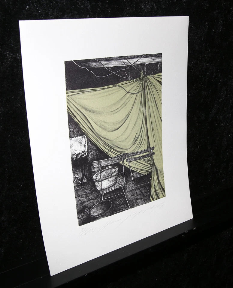 Siegert, Hans-Jürgen - Gordijn, 1980 - Kleurenlitho - handgesigneerd