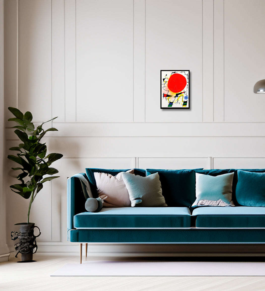 Miró, Joan - Le Soleil rouge - Wvz : Mourlot 859 - lithographie couleur