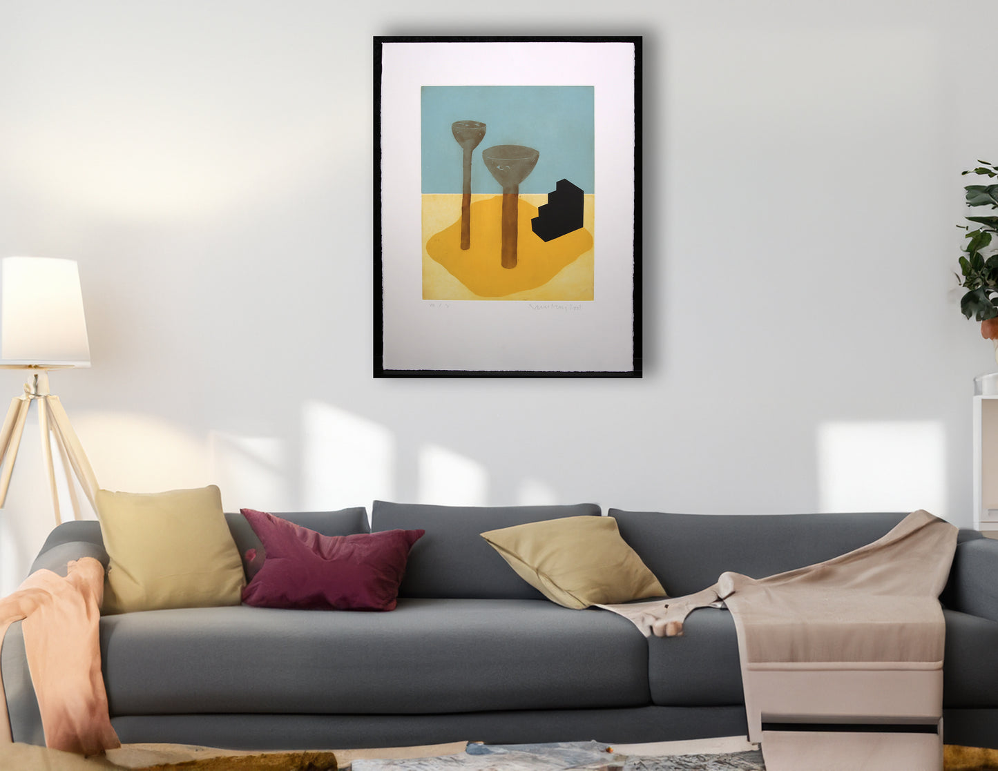 Merz, Albert - Komposition (x/X) - Farbradierung/Kollage - handsigniert