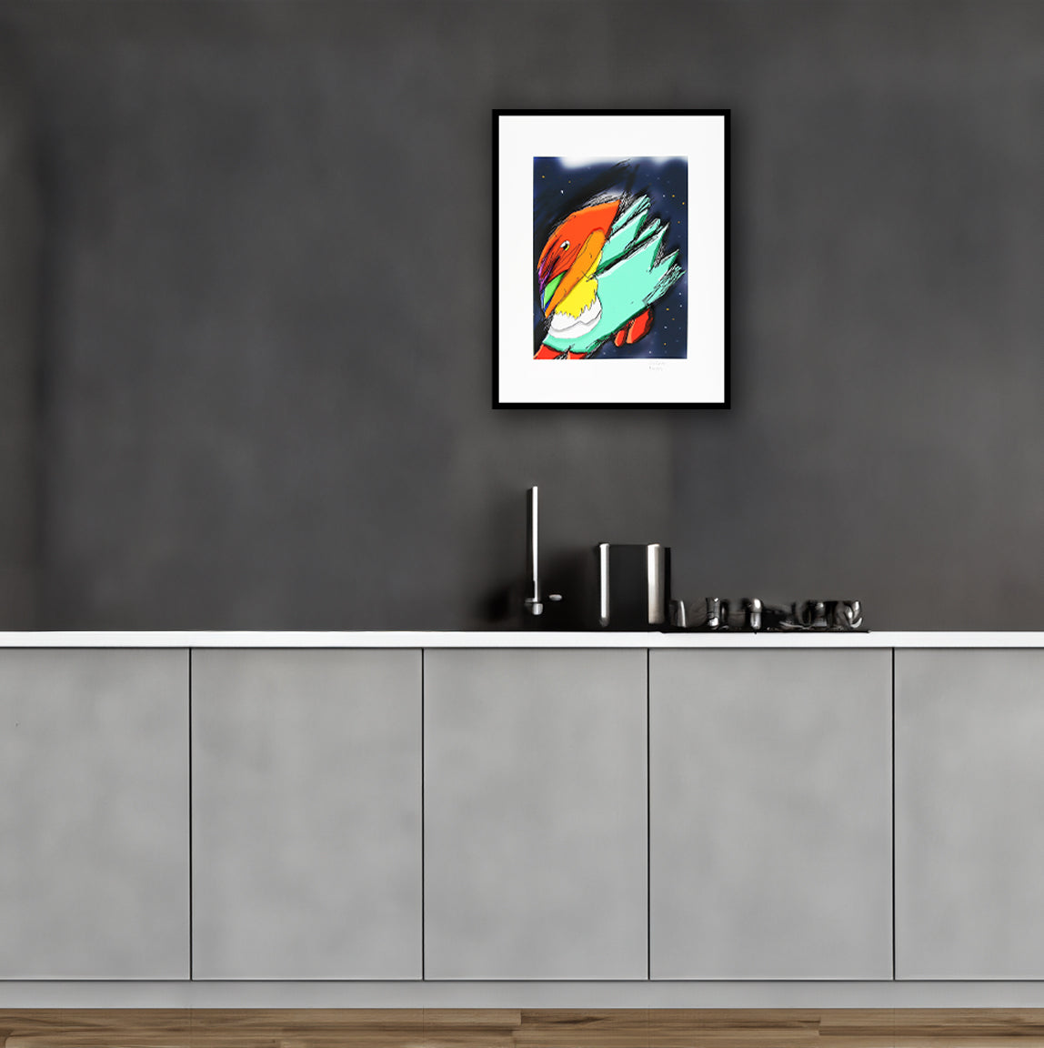 Koger, Philipp - The New Year's Eve Space Bird - Giclee - hand signed