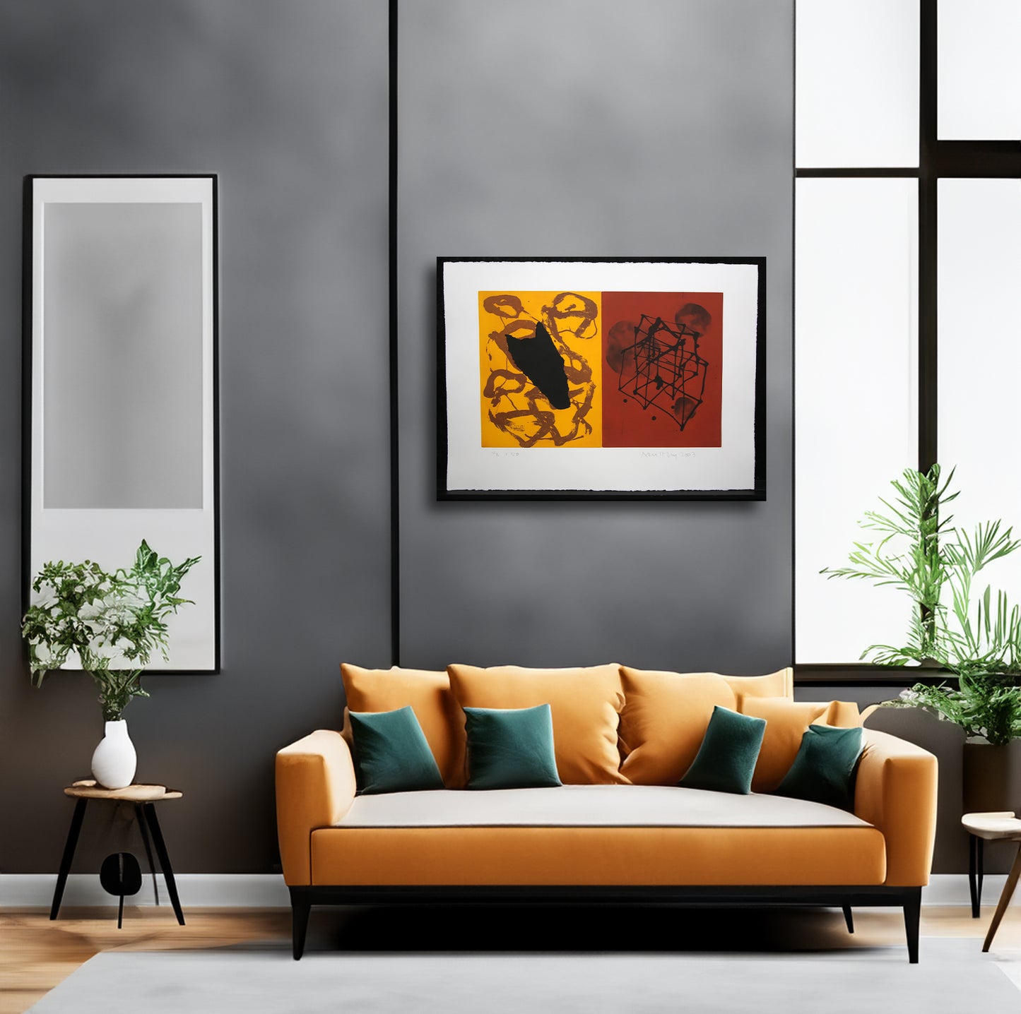 Merz, Albert - sans titre (48/50) - gravure/collage en couleur - signé à la main