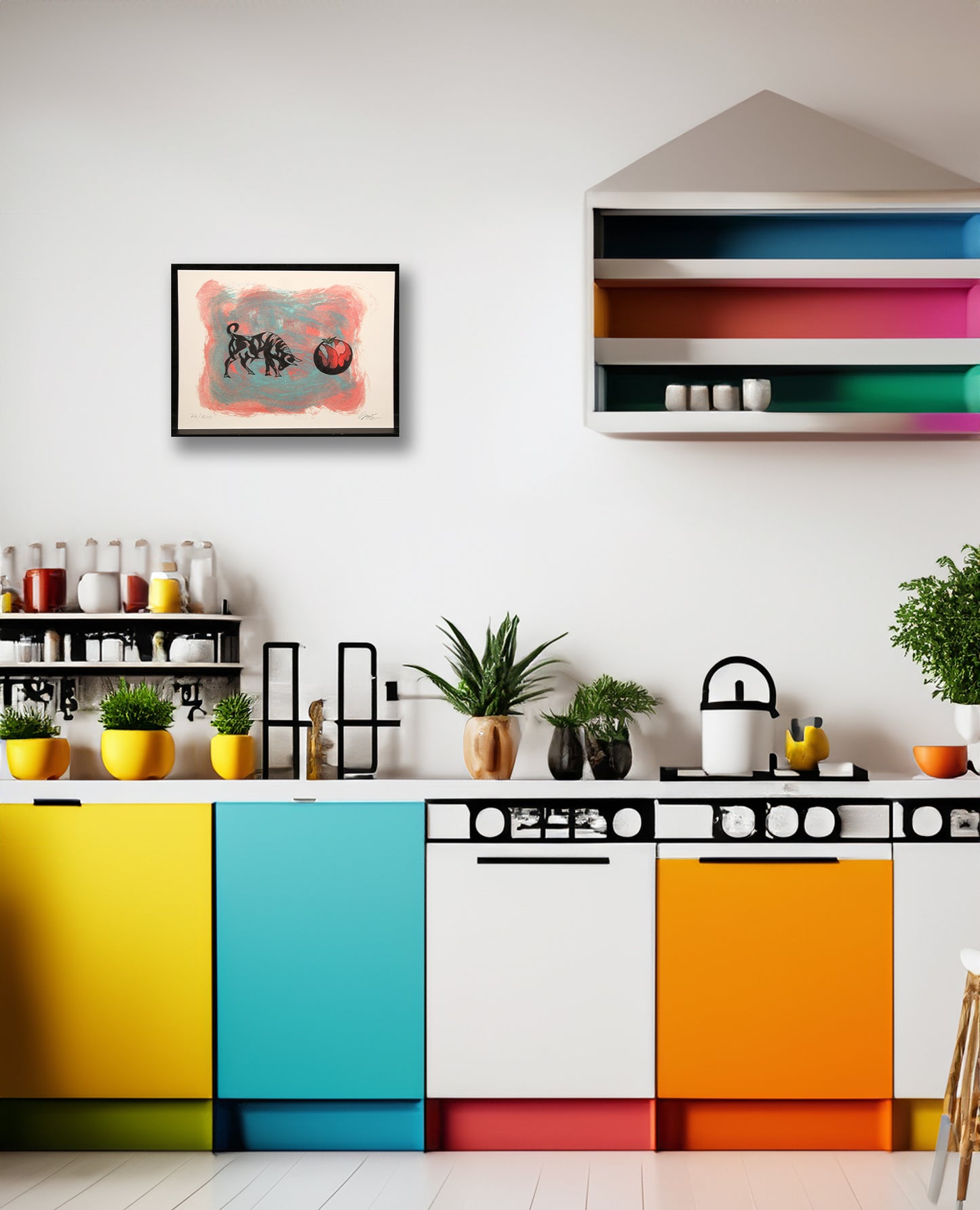 Graw, Franz - Stier - Kunstdruck, 2023 - handsigniert